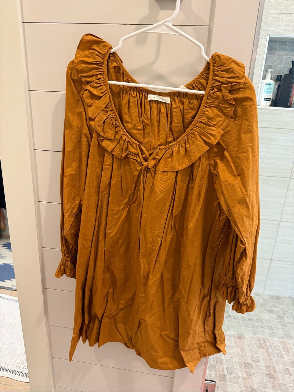 NWOT Doen Rust Ruffle Peasant Dress - Ochre